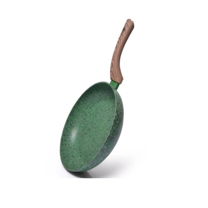 Tigaie Fissman-Malachite, aluminiu, 28x5.4 cm, verde/maro