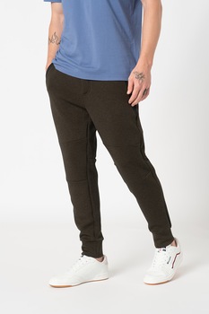 American Eagle, Pantaloni jogger conici cu snur in talie, Verde inchis/Negru American Eagle, Pantaloni jogger conici cu snur in talie, Verde inchis/Negru