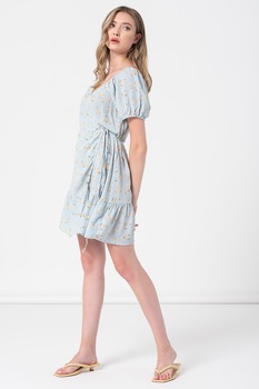 American Eagle, Rochie petrecuta cu imprimeu floral, Albastru pastel/Maro nisip American Eagle, Rochie petrecuta cu imprimeu floral, Albastru pastel/Maro nisip