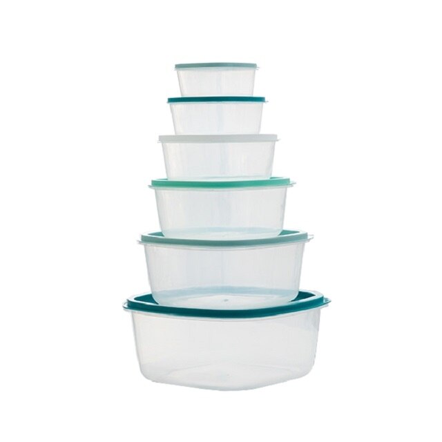 Set 6 cutii alimentare Innovagoods, 3.34L , 1.98 L, 1.15L, 680ml, 385ml, 220ml