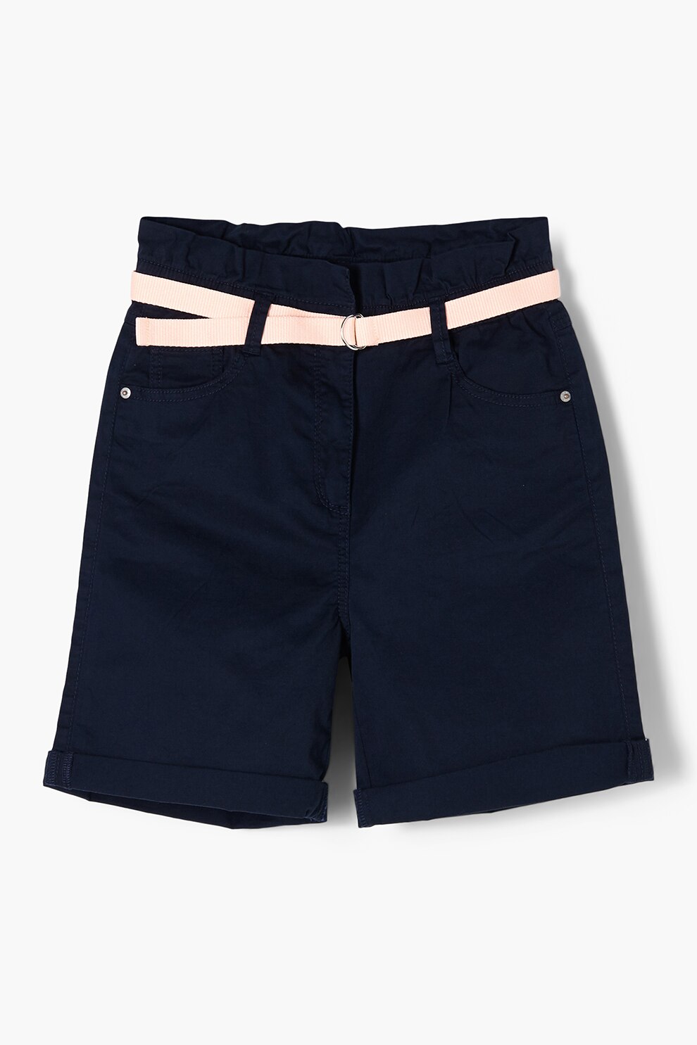 s.Oliver, Pantaloni scurti de denim cu talie inalta, Bleumarin inchis