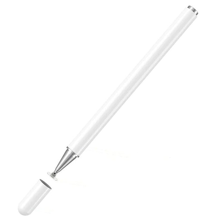 Creion Stylus Pen Capacitiv Universal Easy Draw Azial pntru Tableta sau Telefon, Optim Touch, Metalic, Varf de rezerva