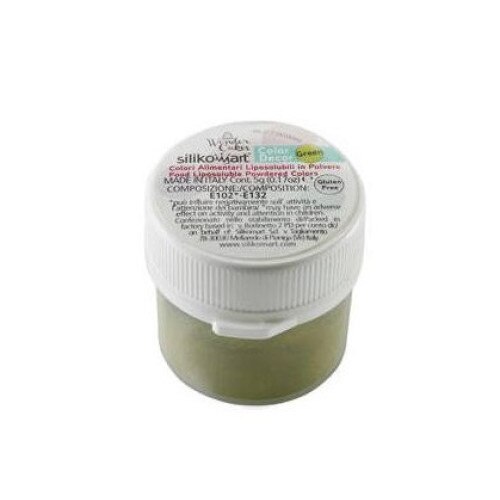 Colorant alimentar pudra, verde, 5 g, Silikomart