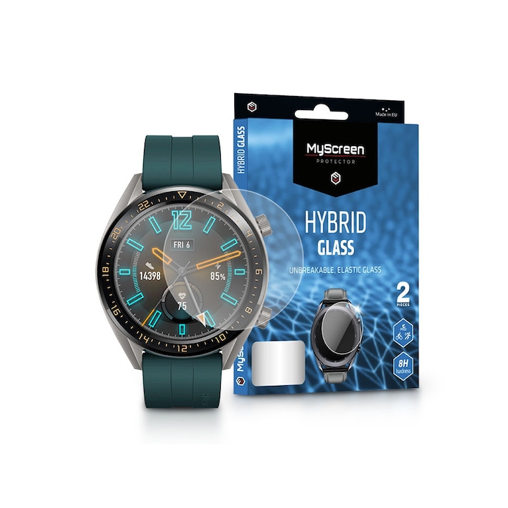 Гъвкав стъклен скрийн протектор Huawei Watch GT Active - MyScreen Protector Hybrid Glass - 2 бр./оп. - прозрачен