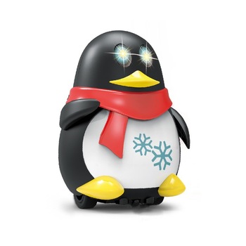 Robot Pinguin inductiv magic care merge pe liniile desenate , lumina LED, negru Robot Pinguin inductiv magic care merge pe liniile desenate , lumina LED, negru