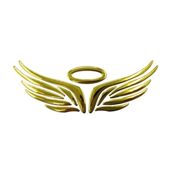 Ornament auto Aripi de inger 3D, 16cm x 5cm, culoare auriu Ornament auto Aripi de inger 3D, 16cm x 5cm, culoare auriu
