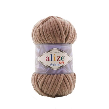 Fir Textil Alize Velluto 329, pentru crosetat si tricotat, acril, bej, 68 m Fir Textil Alize Velluto 329, pentru crosetat si tricotat, acril, bej, 68 m