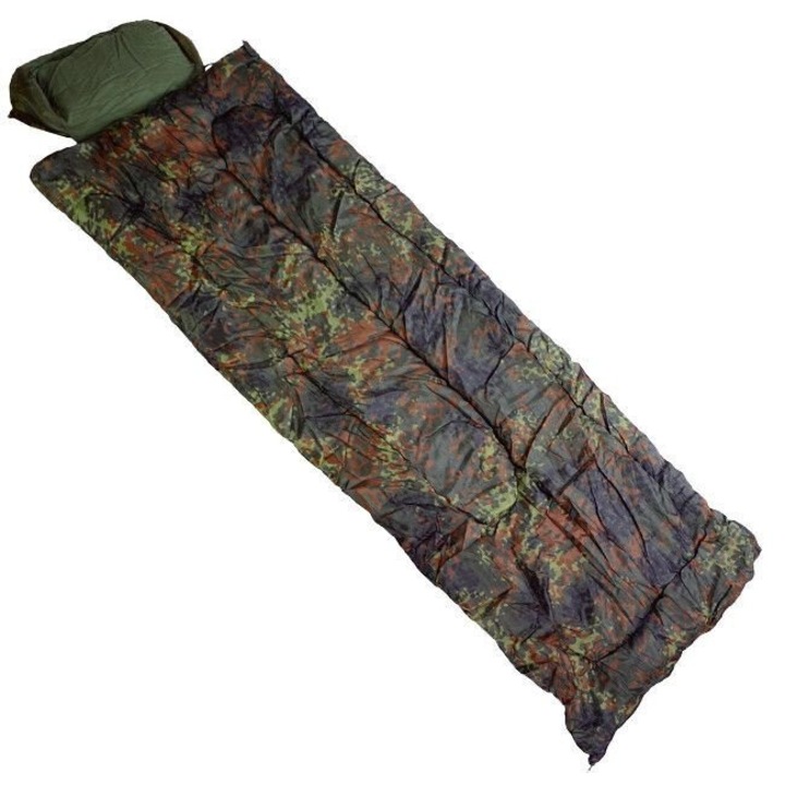 Военен спален чувал Milworld Pilot, полиестер/памук, 185x75 см, армейски зелен