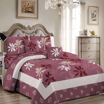 Set cuvertura matlasata si 2 fete de perna, 210 x 230 cm, pat dublu, Casa de Vis, P041 Set cuvertura matlasata si 2 fete de perna, 210 x 230 cm, pat dublu, Casa de Vis, P041