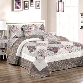 Set cuvertura matlasata si 2 fete de perna, 210 x 230 cm, pat dublu, Casa de Vis, P037 Set cuvertura matlasata si 2 fete de perna, 210 x 230 cm, pat dublu, Casa de Vis, P037