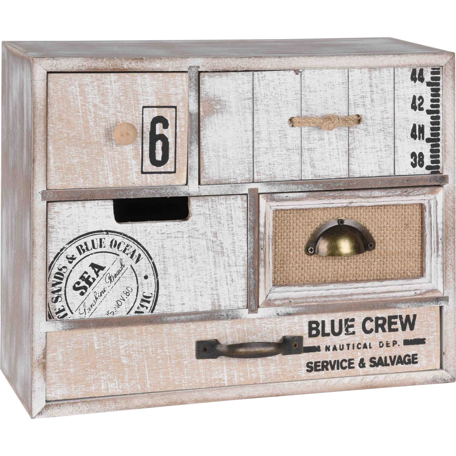 Caseta de lemn cu 5 sertare, 28x10xH21.5 cm