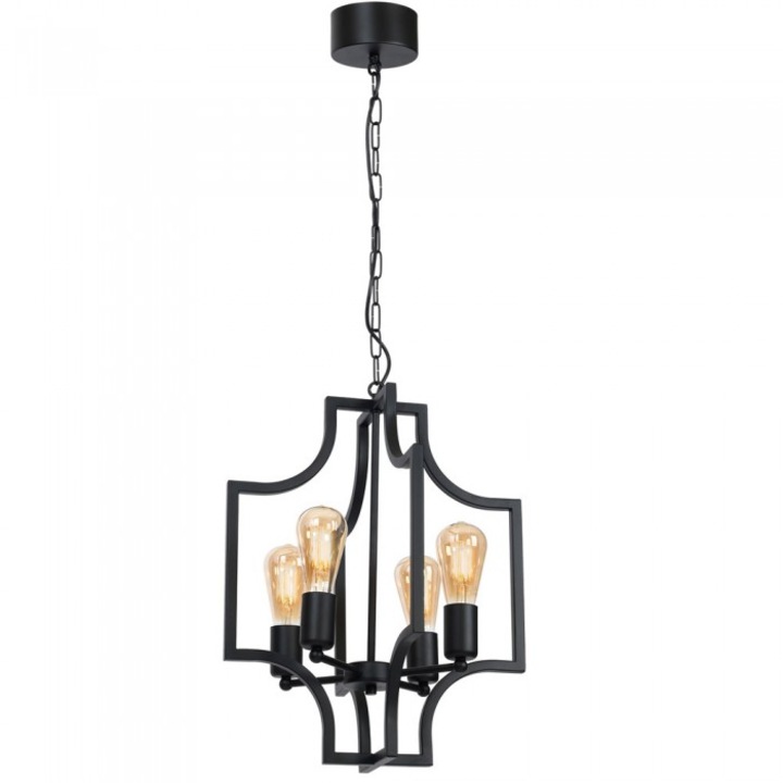 Suspensie Luminex Polonia - Modern, Negru, E27, Metal