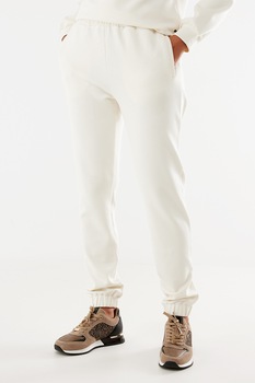 Mexx, Pantaloni sport cu talie elastica, Alb Mexx, Pantaloni sport cu talie elastica, Alb