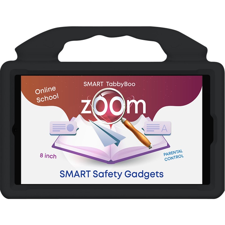Детски таблет SMART TabbyBoo® Zoom, 8inch, Octa Core, 16 GB ROM, 1GB DDR3 RAM, 3G, Dual SIM, Черен