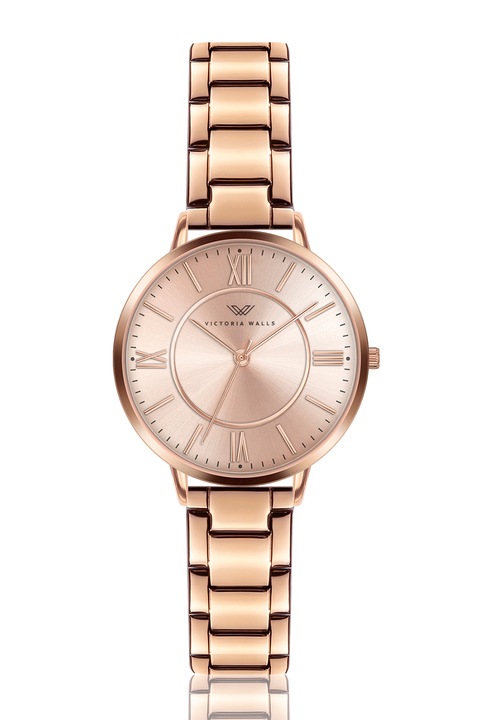 Victoria Walls, Иноксов часовник с лого на циферблата, Rose Gold