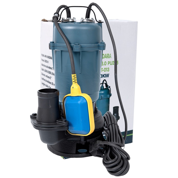 Pompa apa murdara din fonta cu plutitor Wertcraft Eurotec WQD10-8-3.0 PU205