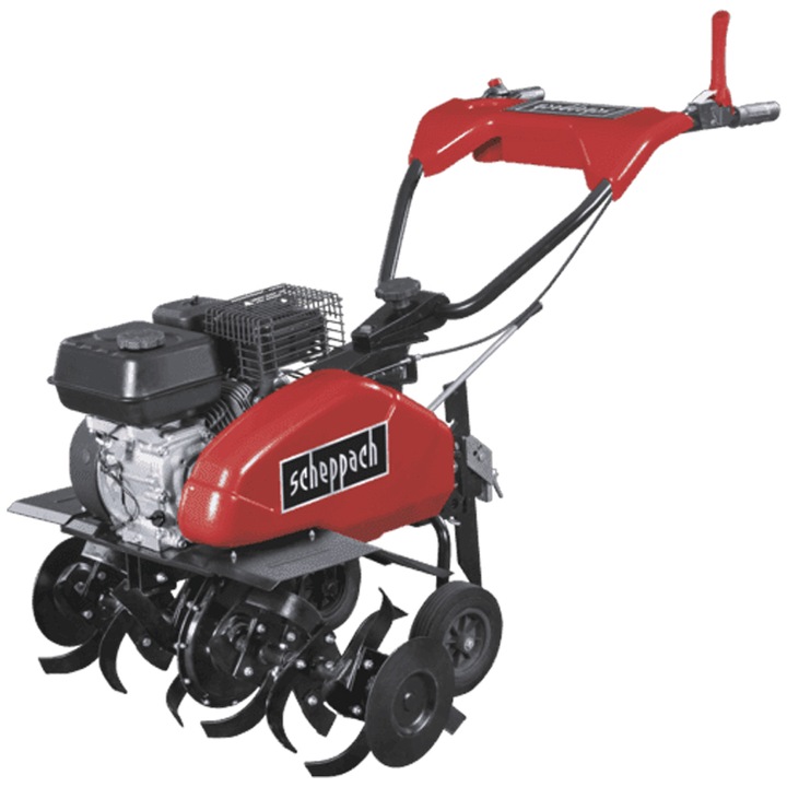 Бензинова мотофреза Scheppach, MTP900, 196 cm3, 852 мм, Многоцветен