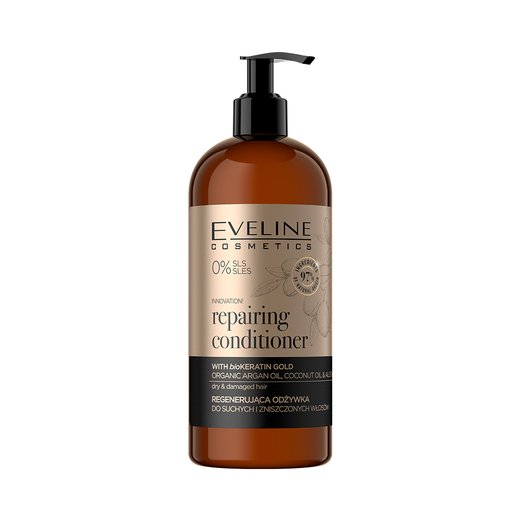 Balsam pentru par, Eveline Cosmetics, Organic Gold, 0% SLS SLES, 500 ml