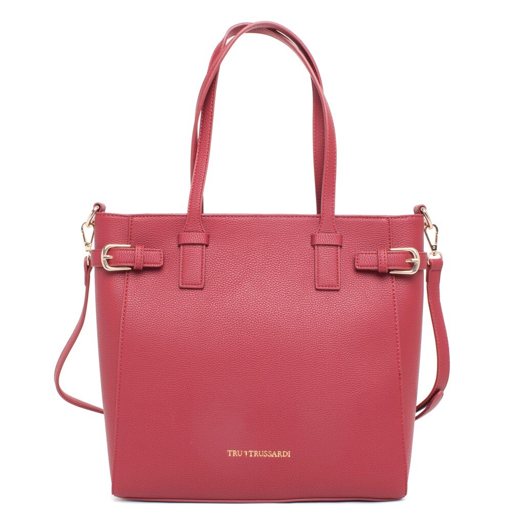 Geanta dama, Trussardi, Piele ecologica, rosu Inchis