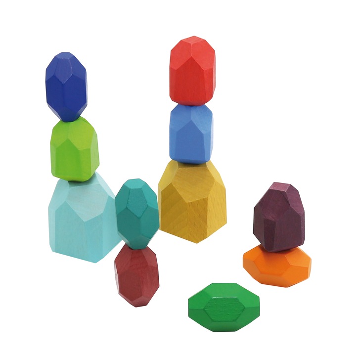 Joc stivuire, pietre in echilibru, set 11 piese, Andreu Toys