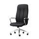 Scaun directorial de birou TRAFFIC CHAIRS BEST, piele naturala, NEGRU, baza ALUMINIU, brate ALUMINIU, mecanism multiblock, role gumate mari