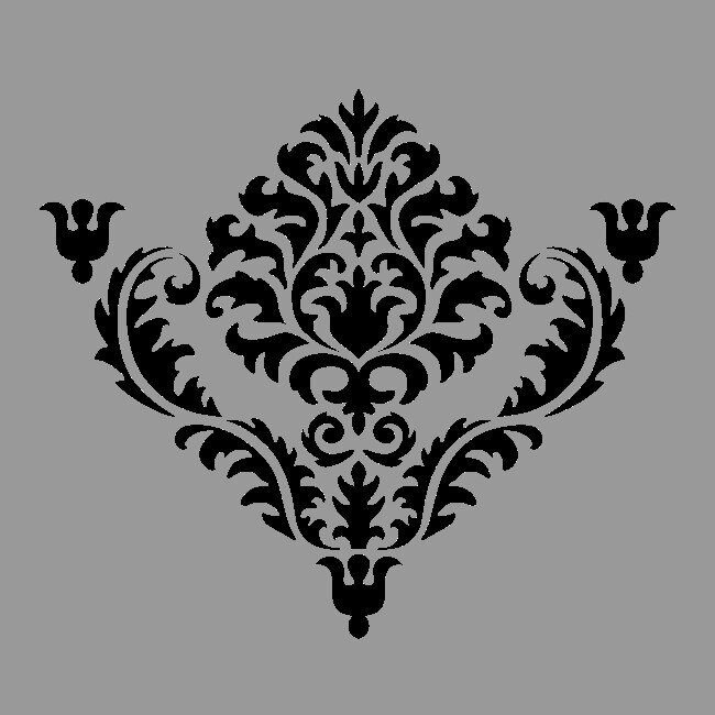 Sablon Refolosibil Repetitiv Flower Damask 590*590mm - SP84