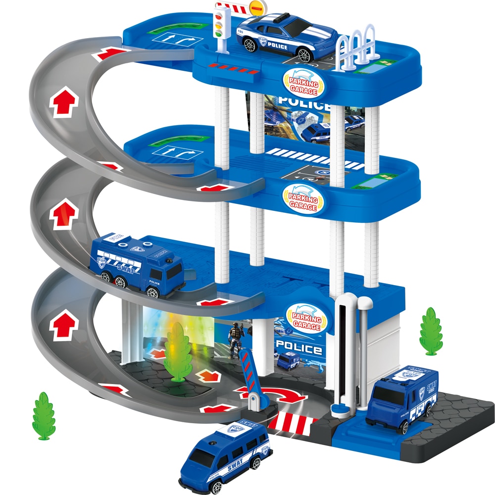 Set de joaca - parcare etajata trei nivele, Echipaj Politie, WP1501 RCO®