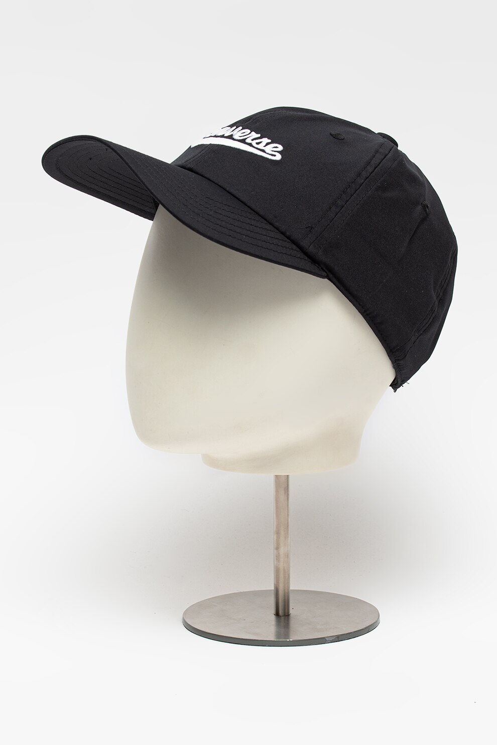 Converse, Sapca ajustabila unisex cu broderie logo, Negru/Alb