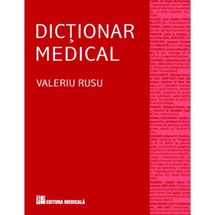 Dictionar medical, Valeriu Rusu, 2010, cartonata, 2064 pagini
