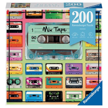 Puzzle Ravensburger - Moment, Mix de Casete, 200 piese Puzzle Ravensburger - Moment, Mix de Casete, 200 piese