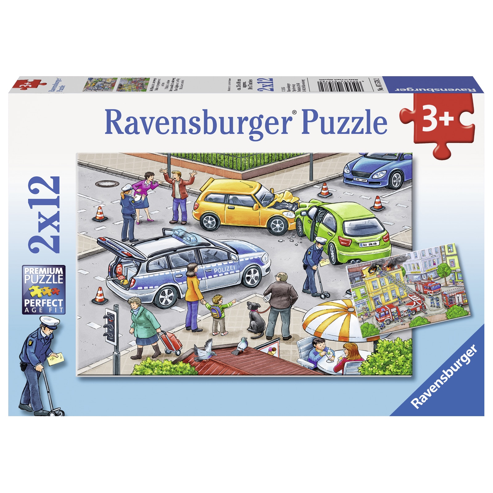 Puzzle Ravensburger - Politie, 2x12 piese