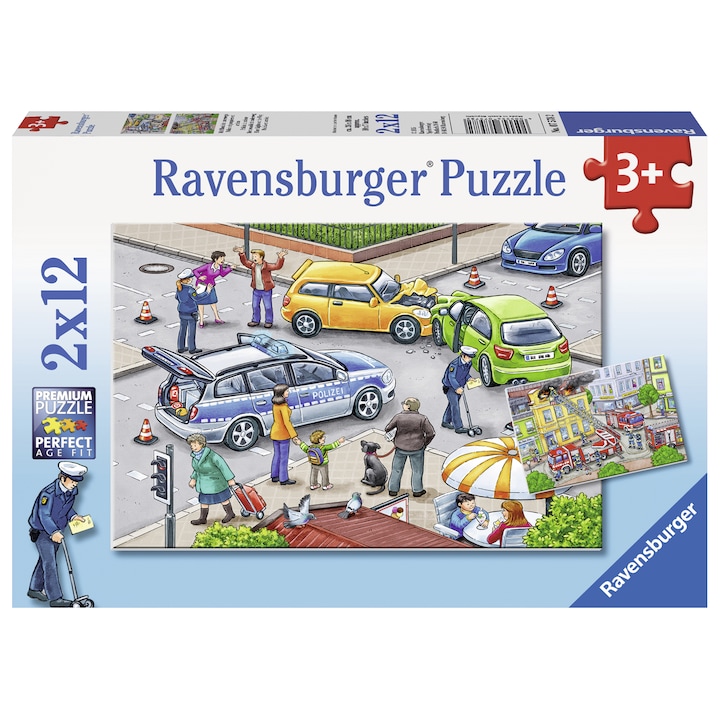 Ravensburger puzzle, 2x12 db-os - Rendőrség