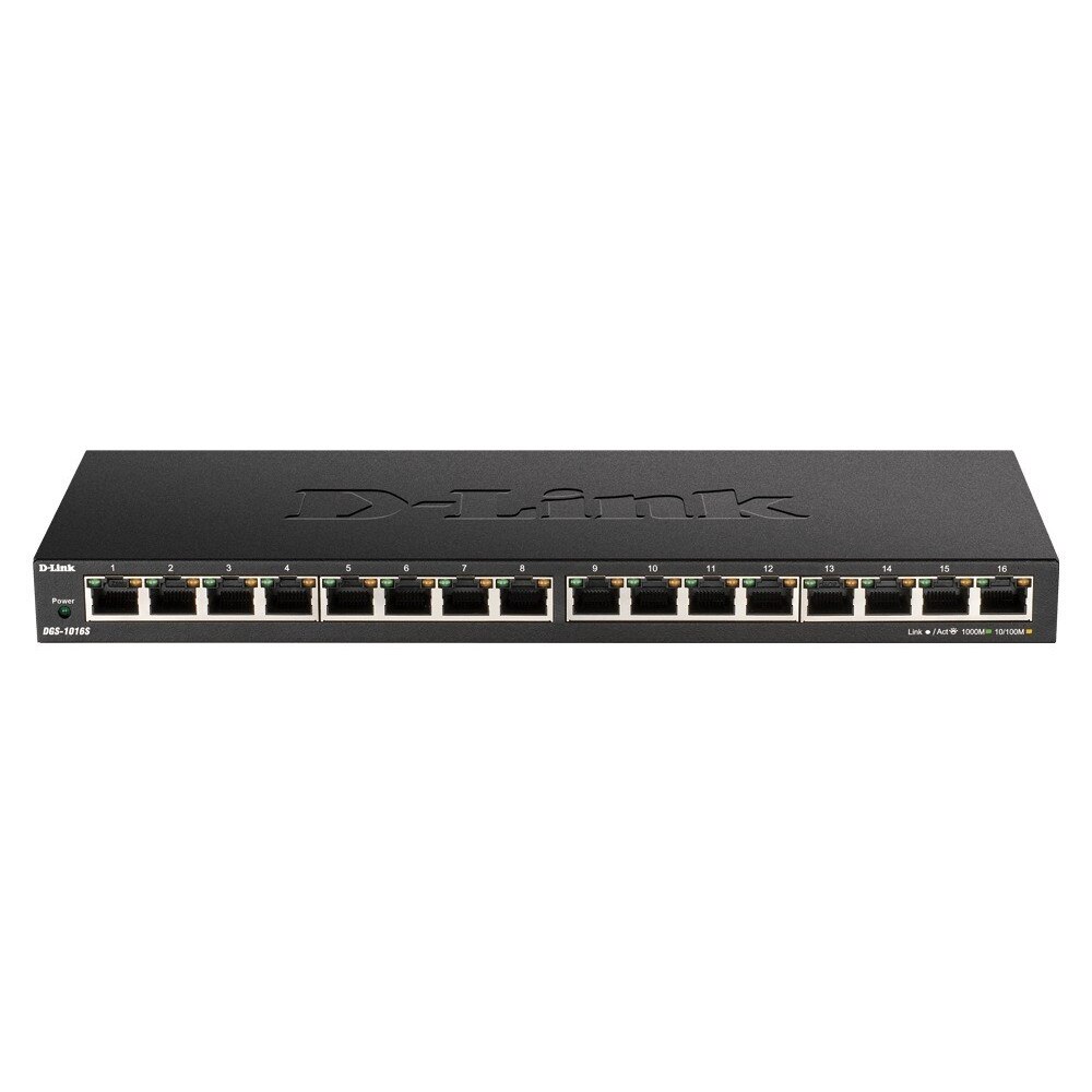Switch D-LINK 16 porturi Gigabit DGS-1016S, carcasa metalica
