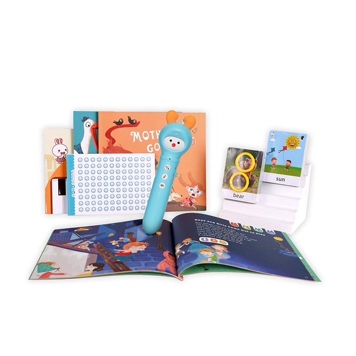 Set educativ cu stilou vorbitor pentru invatarea limbii engleze, Alilo, Multicolor