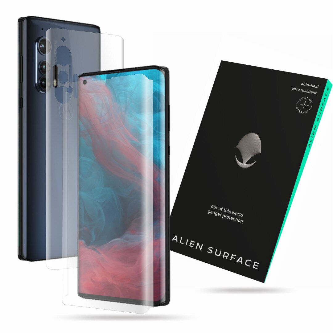 Folie Alien Surface, compatibila cu Motorola Edge Plus, protectie ecran, spate, laterale