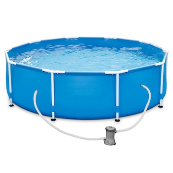 Piscina rotunda cu cadru metalic FrameLink TriTech, 3.05 x 0.76 m, pompa de filtrare, pereti din 2 straturi de PVC Piscina rotunda cu cadru metalic FrameLink TriTech, 3.05 x 0.76 m, pompa de filtrare, pereti din 2 straturi de PVC