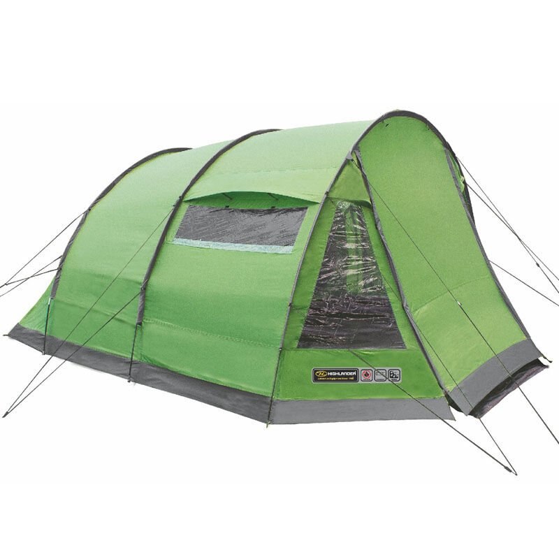 Cort camping HIGHLANDER 5-PERSON TENT SYCAMOR, Polietilena/Poliester 190T, Impermeabilitate 3000mm, 465x325x200cm, Verde