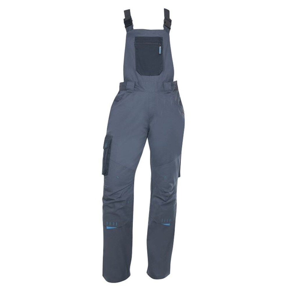 Pantaloni de lucru cu pieptar pentru femei 4TECH, culoare gri - negru, marimea 44