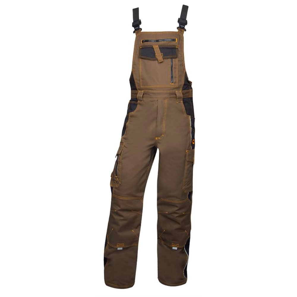 Pantaloni de lucru cu pieptar VISION, culoare gri - negru, marimea 62