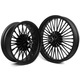 Set 2 roti moto pentru Harley Davidson Craftride, Fata/Spate, 21x2.5/16x3.5, Negru