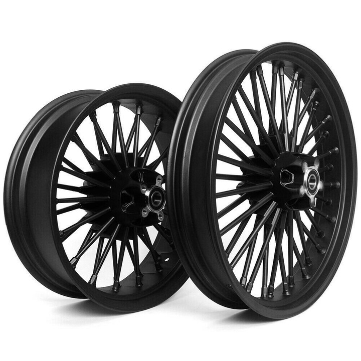 Set 2 roti moto pentru Harley Davidson Craftride, Fata/Spate, 21x2.5/16x3.5, Negru