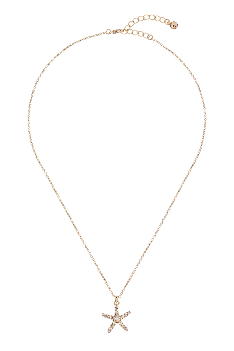 Ted Baker, Colier cu pandantiv cu stea de mare si cristale, Auriu