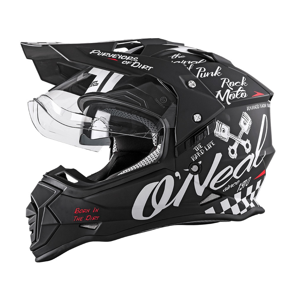 Casca Enduro O'NEAL SIERRA II TORMENT BLACK/WHITE, L