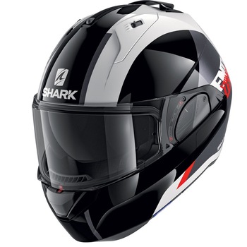 Casca moto Shark Evo-Es Endless, Negru/Alb/Rosu, L Casca moto Shark Evo-Es Endless, Negru/Alb/Rosu, L