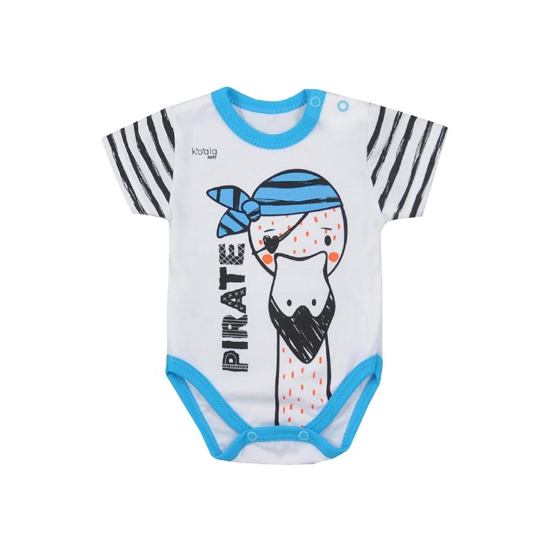 Body cu maneca scurta pentru baieti Koala Pirate 07-721, Alb 53928