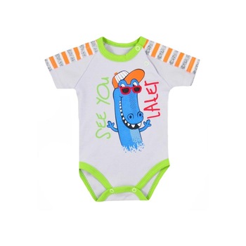 Body cu maneca scurta pentru baieti Koala Aligator 05-954AL, Alb 62 cm Body cu maneca scurta pentru baieti Koala Aligator 05-954AL, Alb 62 cm