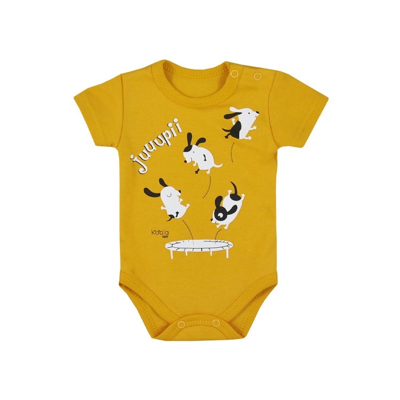 Body cu maneca scurta pentru baieti Koala Jupi 08-520G, Galben 53950