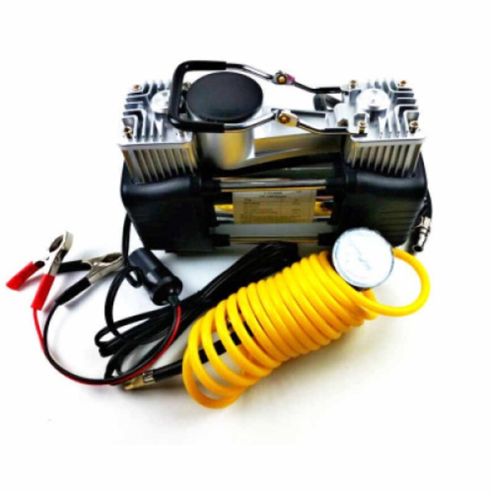 Trusa Compresor Auto 12V, 2 Cilindrii si 7 Accesorii