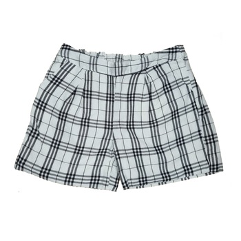 Pantaloni scurti in carouri pentru fete, Chicco,Alb/Negru, 122 cm, 7 ani Pantaloni scurti in carouri pentru fete, Chicco,Alb/Negru, 122 cm, 7 ani