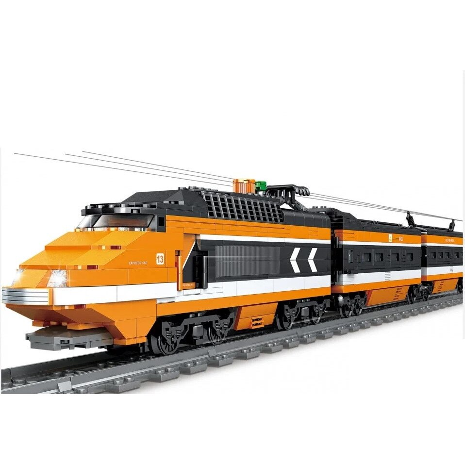 Trenulet Electric pentru calatori, ORLA, din piese de constructie, 1287 Piese